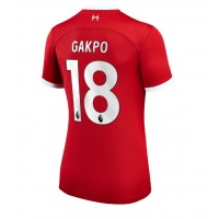 Billiga Liverpool Cody Gakpo #18 Hemma fotbollskläder Dam 2023-24 Kortärmad